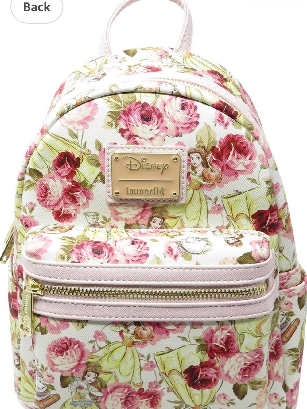 Loungefly Disney Beauty And The Beast Belle Floral Mini Backpack NWT